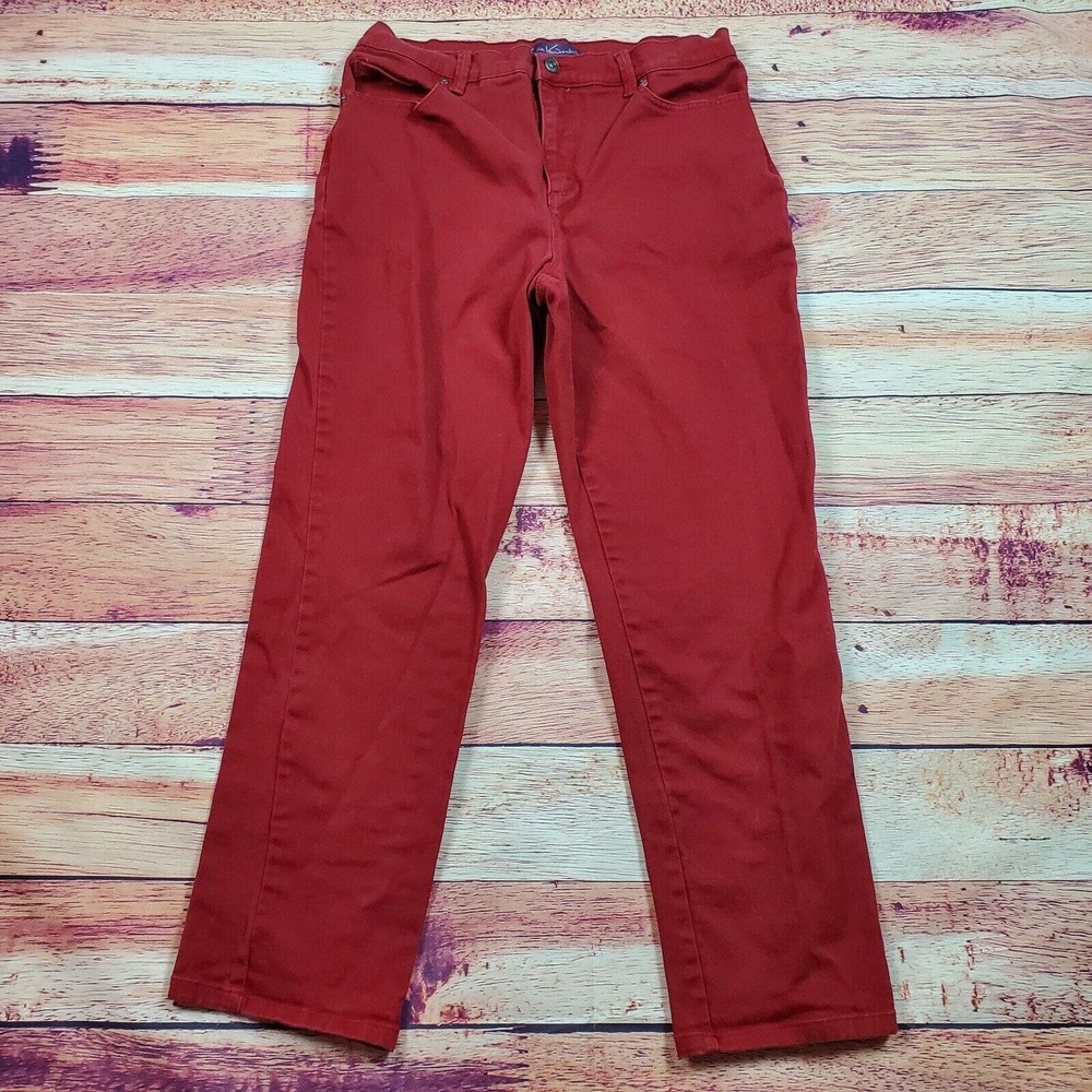 Gloria Vanderbilt Amanda Jeans Women 12P Short Red High Waist Rise Stretch